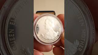 1980 silver proof crown. Queen mother's 80th birthday.#coin #coincollecting #silverstacking #silver