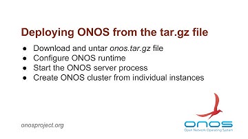 Deploying ONOS from onos.tar.gz file