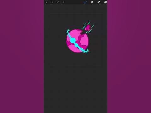 Pink Tetris planet ~ space drawing part 1 #art #shorts #drawing # ...