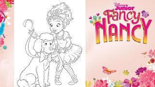 Coloring Page FANCY NANCY - Coloring Disney Jr. Fancy Nancy Clancy & Frenchie - Kids Coloring Pages