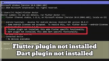 Flutter plugin not installed, this adds Flutter specific functionality