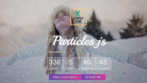 Create Snowfall Effects With Particles.js | Html, Css, javascript Tutorial