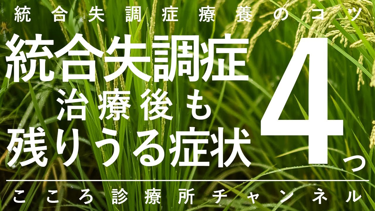 【統合失調症】統合失調症治療後も残りうる症状4つ【精神科医が10.5分で説明】再発リスク｜一部の陽性症状（幻聴・妄想）｜陰性症状｜認知機能障害