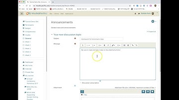 Using the Announcements Forum - Video Tutorial
