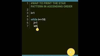 Python program to print the STAR PATTERN in ascending order
