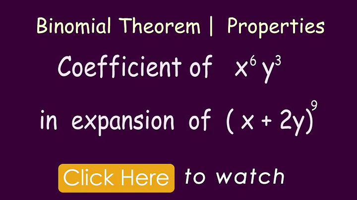 Co-efficient of x^6*y^3 in the expansion of  (x+ 2y)^9 | Binomial Coefficients | Binomial Theorem