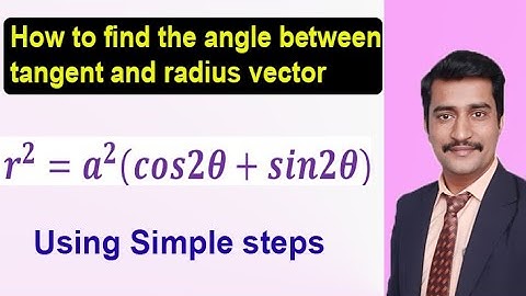 Easy way to find the angle between tangent and radius vector using basic formula