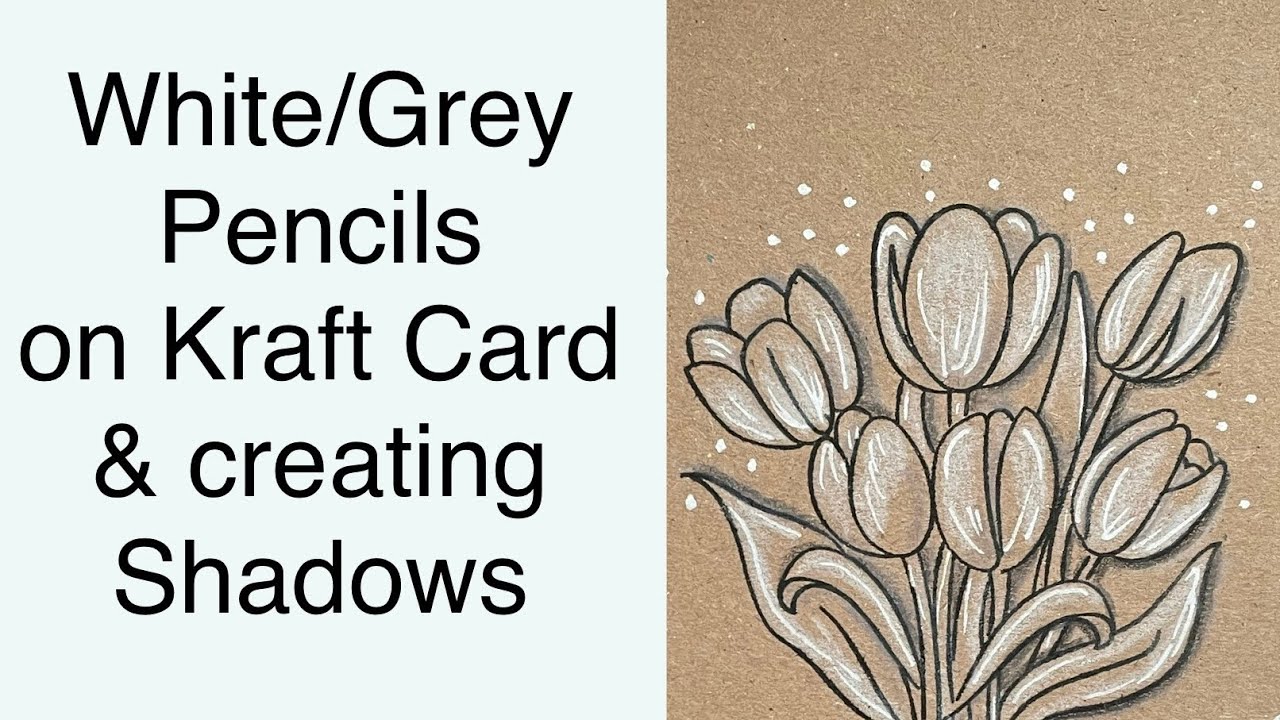 Kraft Card using Ohuhu Pencils and Posca Pen with Shadowing - YouTube