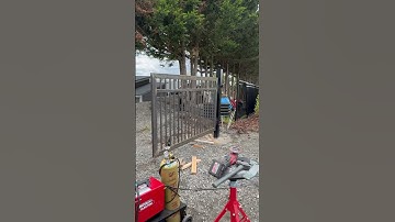 Hanging a heavy-duty driveway gate—precision, strength Another quality install by GLC Iron #glciron