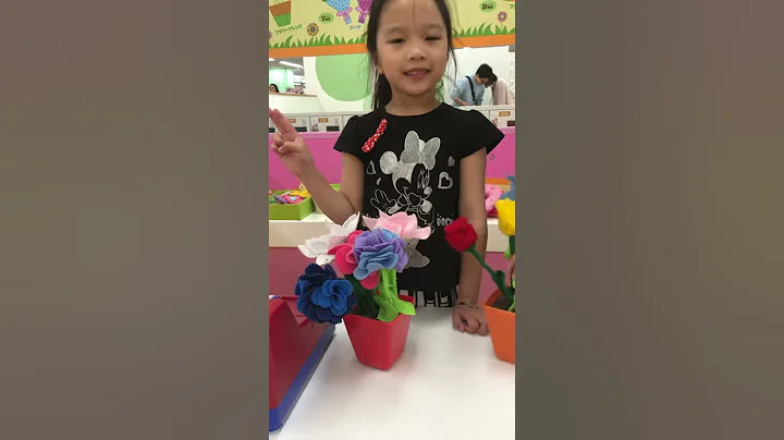 playing at flower shop