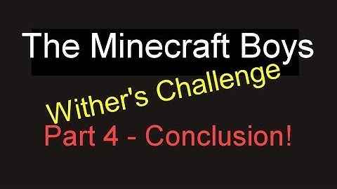 Part 4: Withers Challenge Minecraft Map Conclusion