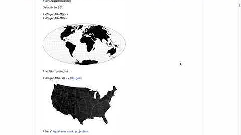 Map projections with D3