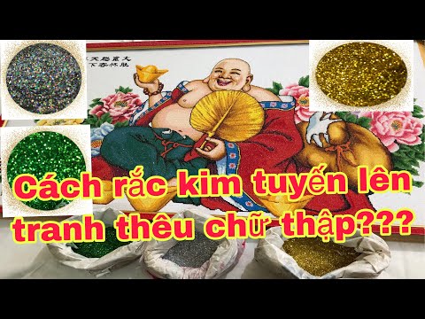 Hướng dẫn đóng khung tranh. P3 : cách rắc kim tuyến