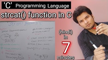 strcat() function in C in hindi - string catenation function || C programming language