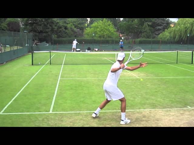 Novak Djokovic - Slow Motion Forehand - Rear View