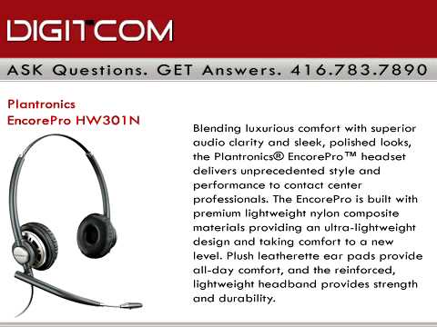 Plantronics EncorePro HW301N, Digitcom.ca Business Phone Systems