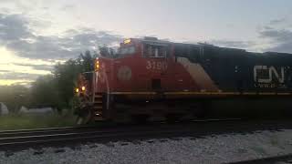 Southbound Autorack Double Stack Intermodal Train With A CN ET44AC DOU 