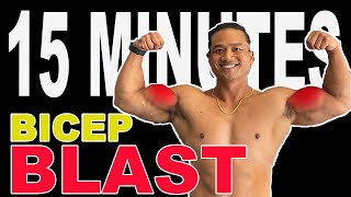 15 MINUTES BICEPS WORKOUT DUMBBELLS ONLY | FOLLOW ALONG TIPS