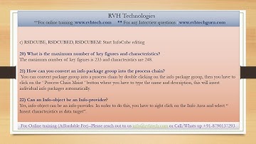 Most Important SAP BI  interview questions and Answers BY RVH Technologies