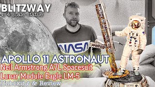 APOLLO 11 Astronaut / Neil Armstrong 1/4 statue by Blitzway - NASA A7L Spacesuit & Eagle LM-5 review