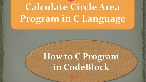 Calculate Circle area in C Programming