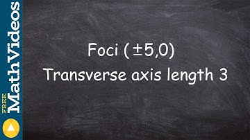 Graph a hyperbola given the foci and length of transverse axis
