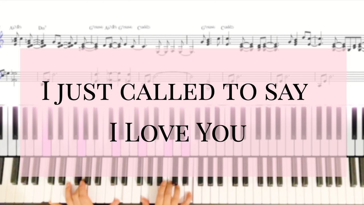 I just called to say I love You ( Stevie Wonder) - solo piano
