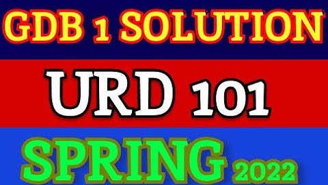 URD101 GDB Solution 2022