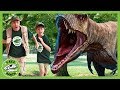 Giant dinosaur park adventure escape room pretend play with mystery eggs  trex dinosaurs for kids
