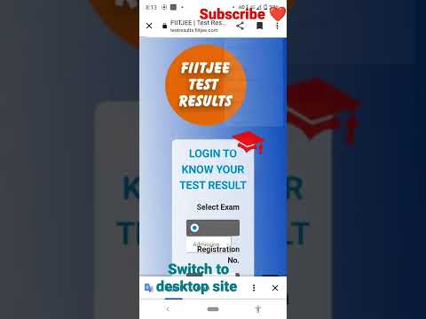 How to check FIITJEE admission test RESULT