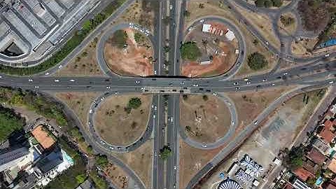 Highway Interchange | Aerial View of Modern Roads