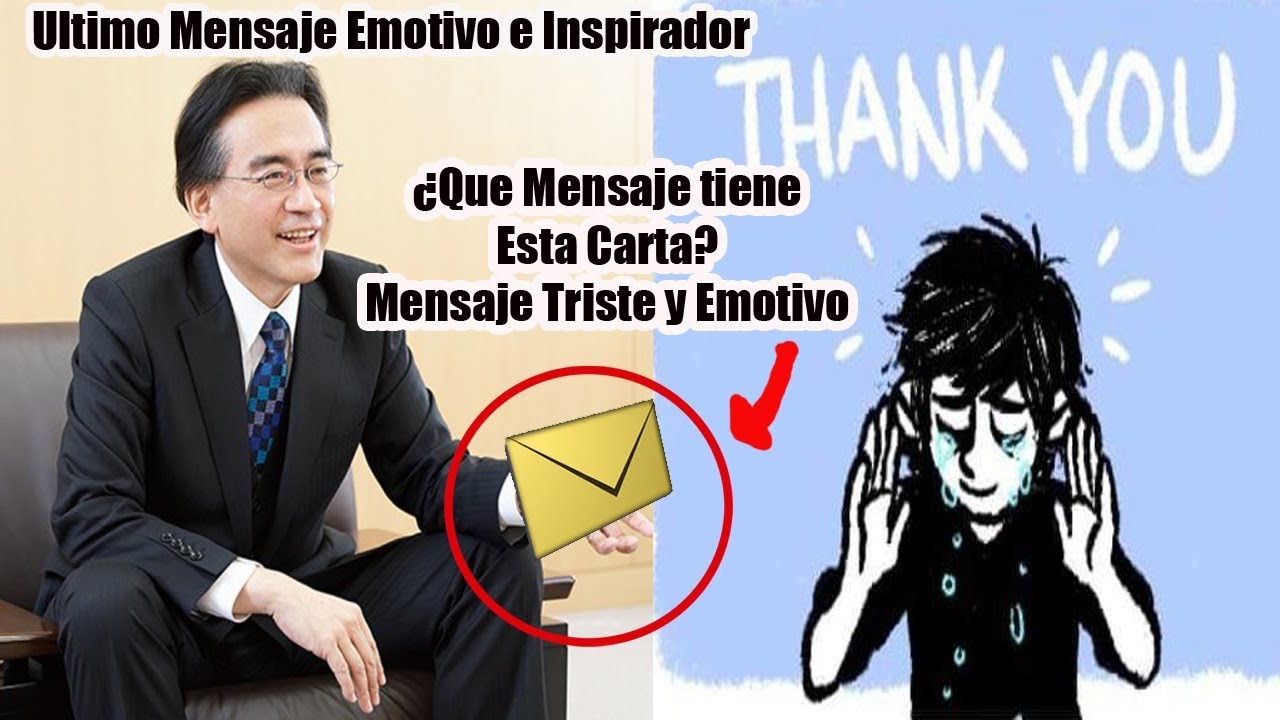 La Ultima Carta Mas Triste y Emotiva de Satoru Iwata Enviada a un Videojugador