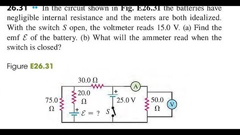 In the circuit shown in the batteries have negligible internal resistance and the meters are both id