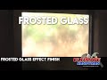 Frosted glass effect finish