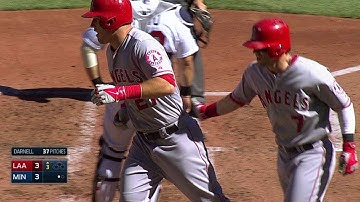 LAA@MIN: Trout delivers a two-run shot in the 3rd