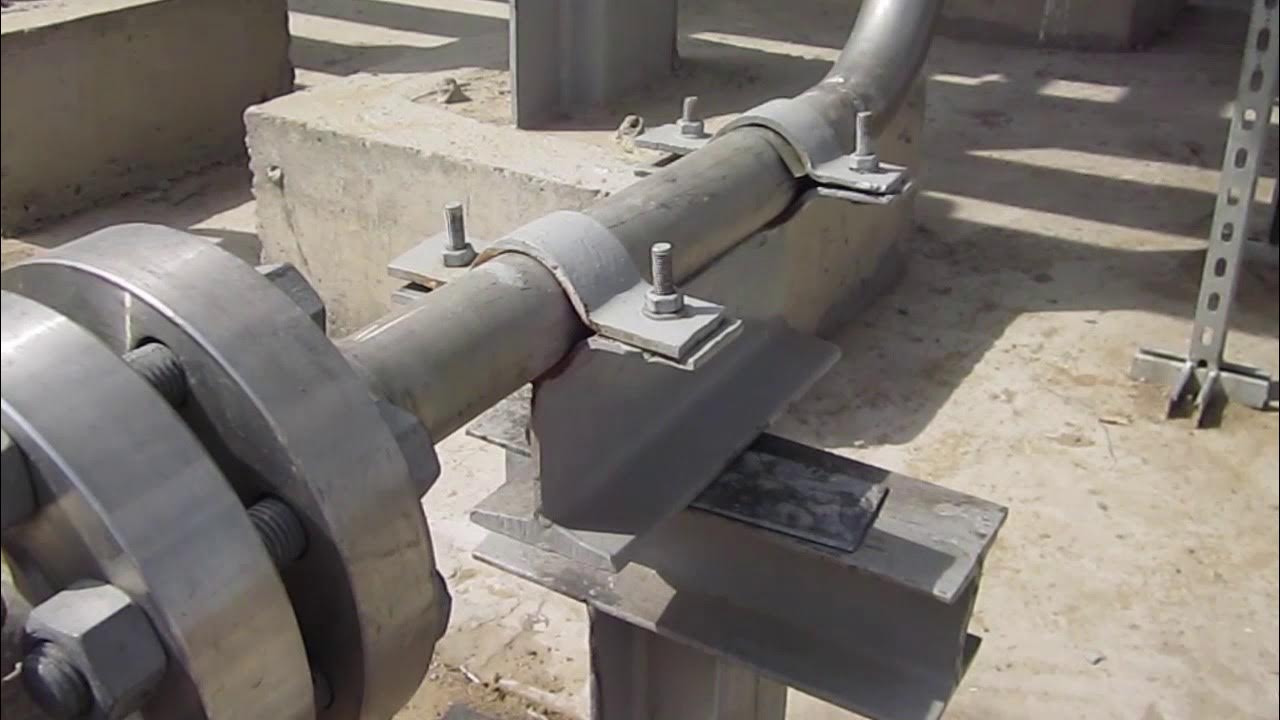 Piping vibration trunnion lifting off rest support, shoe support with lateral vibration YouTube