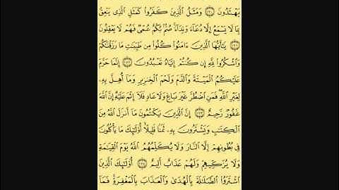 سورة البقرة من الآية (168) إلى الآية (176)