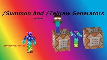 /summon and /tellraw generators!