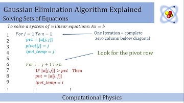 13b: Gaussian Elimination or LU Decomposition Algorithm | Computational Physics