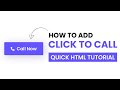 Click To Call Button | HTML Tutorial