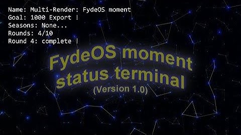 (REUPLOADED) Multi-Render: FydeOS moment - Round 4/10 vs Myself