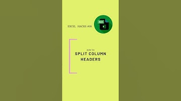 How to split column header in excel sheet...#excel #exceltips #exceltricks #exceltutorial