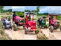 Swaraj 744 FE Vs Mahindra 605 vs  Eicher 480 vs John Deere 5050 vs JCB machine Pulling | CFV |