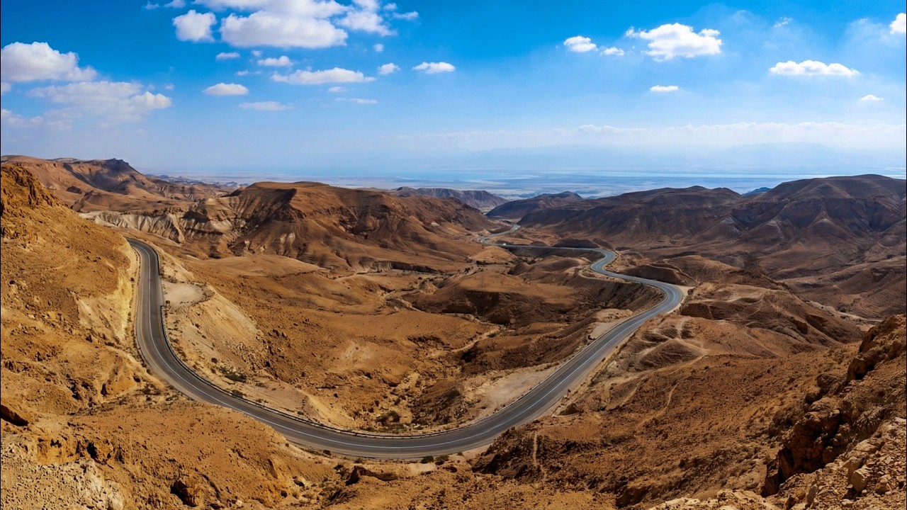 Scenic Drive Along the Israel–Egypt Border Area | Desert Road 10 Southbound | 4K HDR
