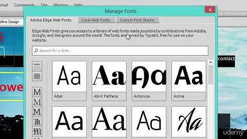 Web Fonts | Dreamweaver cc Tutorial | Make Your First Website From Scratch