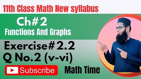 Exercise 2.2 Q2 (v-vi) | Class 11 Math Solutions | Functions & Graphs | Chapter 2 Full Explanation