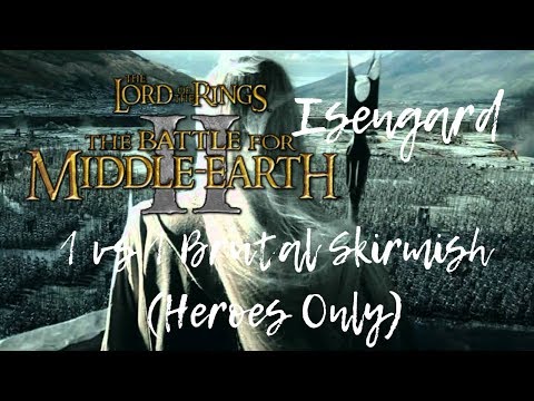 Battle For Middle-Earth II 1v1 Brutal Heroes Only Skirmish (Isengard)