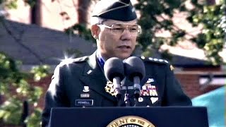 Famous Colin Powell - Military Retirement Speech Wealth