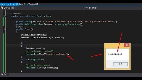 C# - Koneksi Database Mysql dengan ADO.NET (OOP)