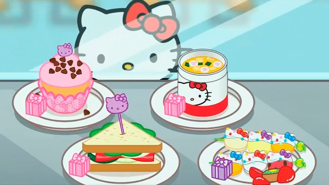 Еду хеллоу. Игра Хелло Китти готовит еду. Игрушечные продукты чтобы готовить от hello Kitty. Charmy Kitty Lunchbox.